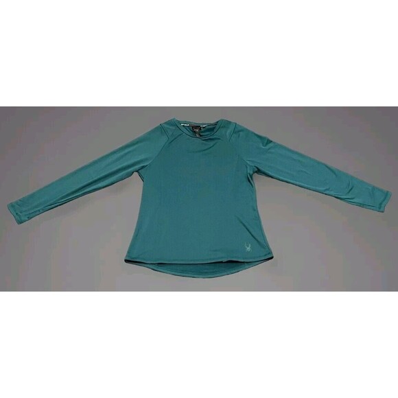 Spyder Tops - Spyder Active Shirt Sz M Long Sleeve Outdoors Layer Warm Teal Women’s Top